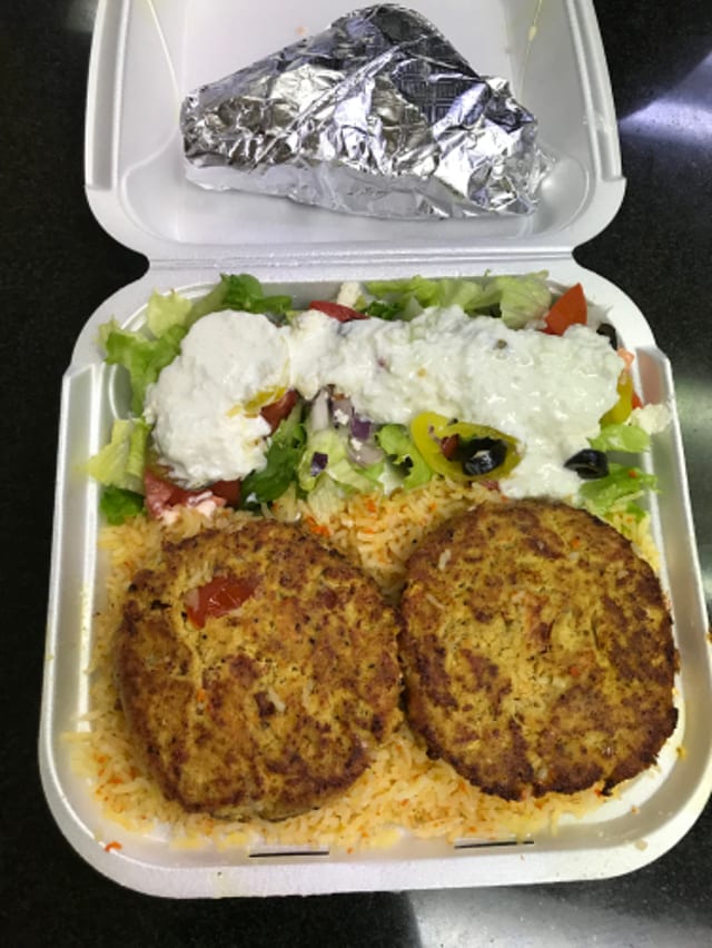 Salmon Cake Plate.